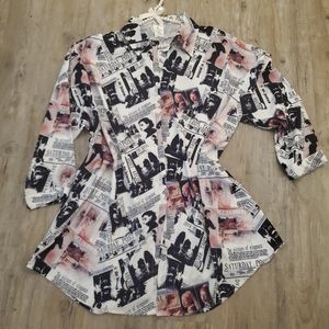 Karachic Newspaper Print Dress NWT